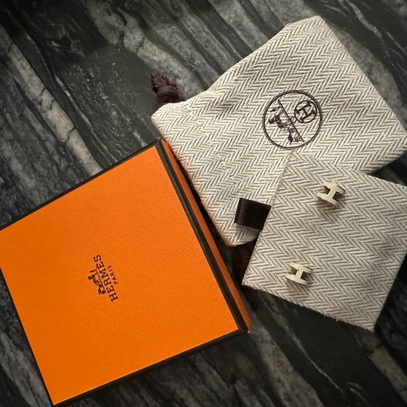 Hermès pop earrings white - Picture 2 of 2